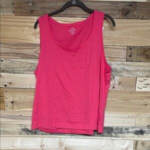 J. Crew size XL Hot Pink Slub Cotton Soft and Stretchy Tank Top